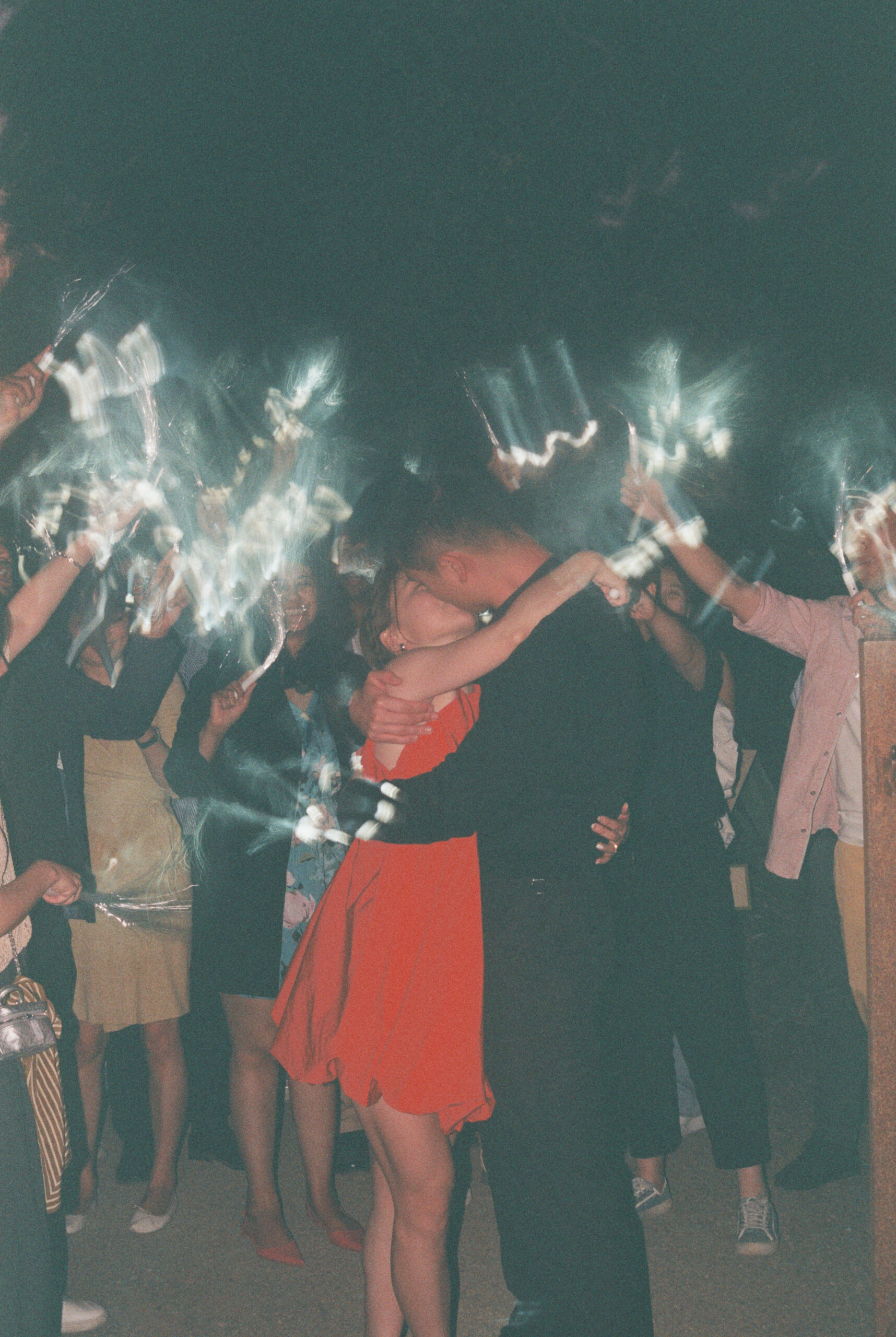 Sparkler exit on film