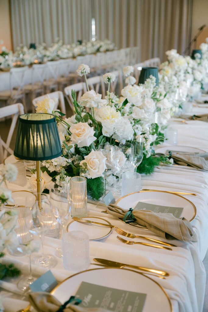 tablescape at the wedding at solage in calisoga